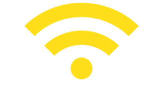 Gelbes WLAN-Symbol 